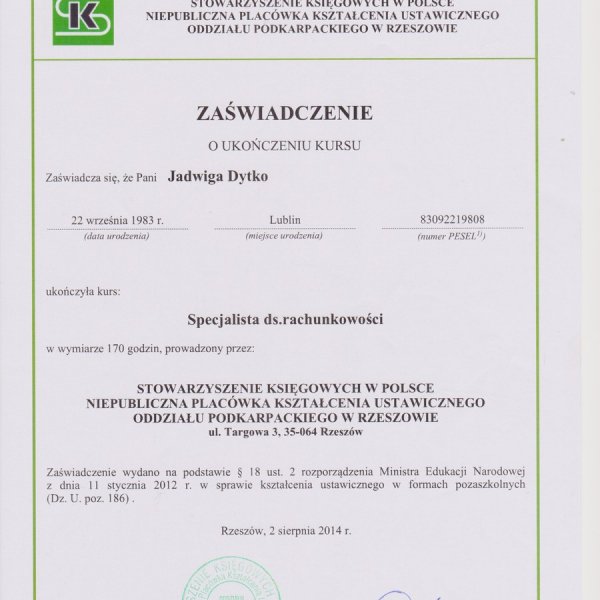 Biuro rachunkowe Krosno